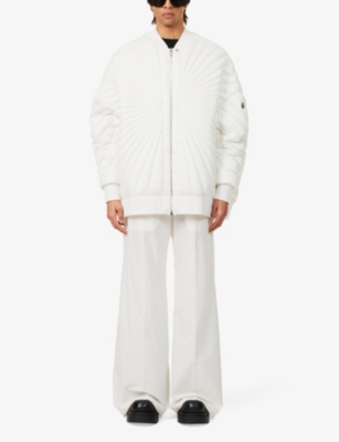 RICK OWENS X MONCLER: Rick Owens x Moncler Radiance Peter logo-patch padded shell-down jacket