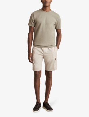 REISS: Climb Drawstring-Waist Cargo-Pocket Stretch-Woven Shorts