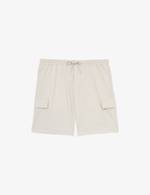 REISS: Climb Drawstring-Waist Cargo-Pocket Stretch-Woven Shorts