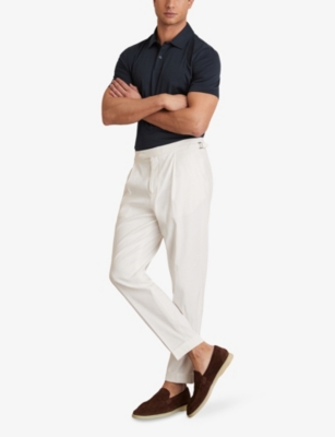 REISS: Earl Airwater Slim-Fit Cotton Polo