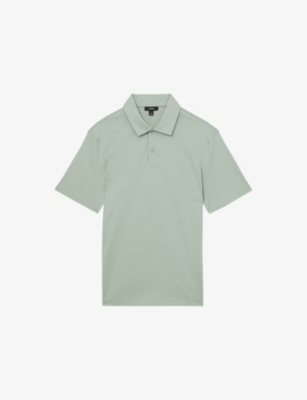 Reiss Mens  Earl Airwater Slim-fit Cotton Polo