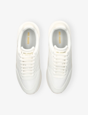 Axel Arigato Genesis Neo Runner White Low Top Sneakers With Logo Lettering On Tongue And Heel In Leather Blend Ma In White