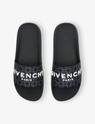 Givenchy Sandalo Slide Con Logo In Black