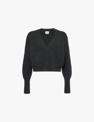 Le Kasha Accra Knit Cardigan In Charcoal