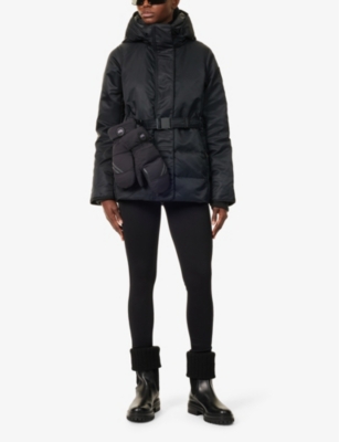 Shop Canada Goose Womens  Mckenna Adjustable-belt Shell-down Jacket In Black