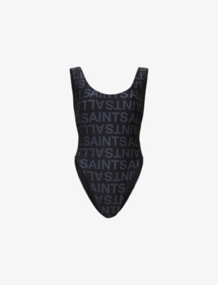 ALLSAINTS: Cay Logo-Print Regular-Fit Swimsuit