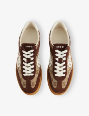 Interlocking G Low-Top Suede Trainers