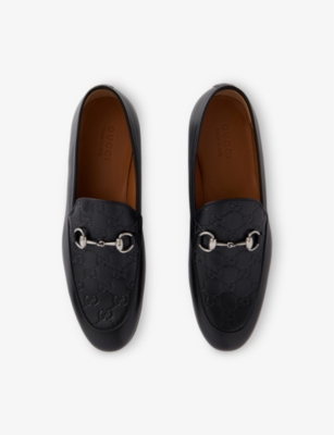 Gucci Leather Slip-on Loafers With Iconic Horsebit Detail In Black