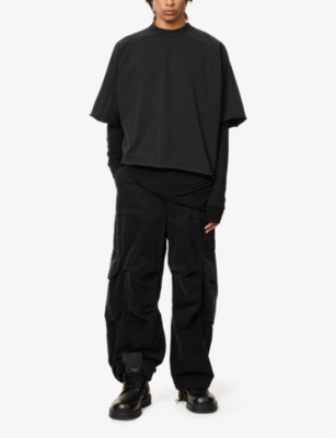 ENTIRE STUDIOS: Freight Multi-Pockets Wide-Leg Relaxed-Fit Denim Trousers