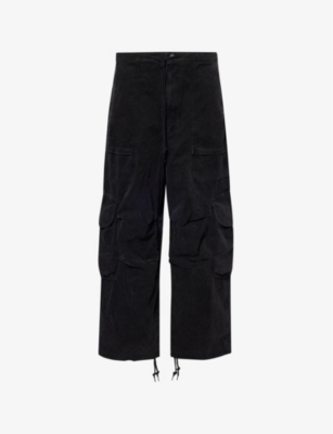 ENTIRE STUDIOS: Freight Multi-Pockets Wide-Leg Relaxed-Fit Denim Trousers