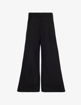 ENTIRE STUDIOS: Wares Pleated Wide-Leg Relaxed-Fit Cotton-Blend Trousers