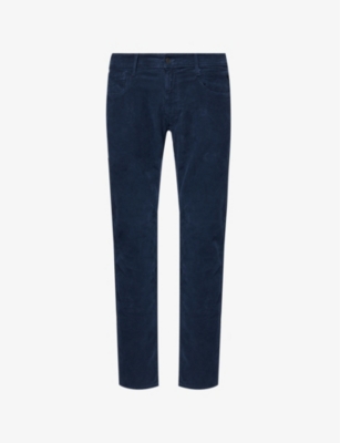 REPLAY: Anbass logo-patch slim-leg cotton-corduroy trouser
