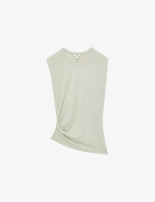 REISS: Sadie Cap-Sleeved Jersey Top