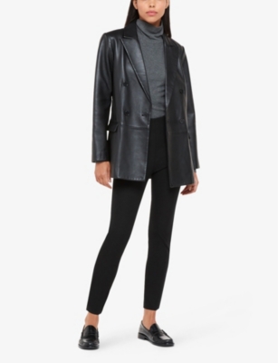 Whistles Super Stretch Trousers In Black
