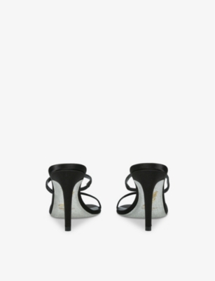 RENE CAOVILLA: Cleo crystal-embellished satin heeled mules