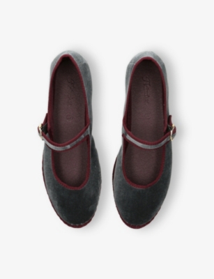 Flabelus Georgina Mary Jane Flat In Gray