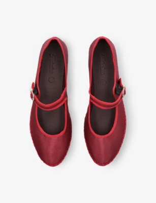 FLABELUS: Vivian Silk Mary Jane Flats