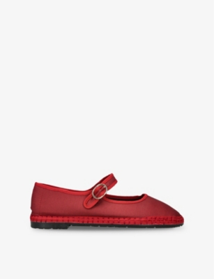FLABELUS: Vivian Silk Mary Jane Flats