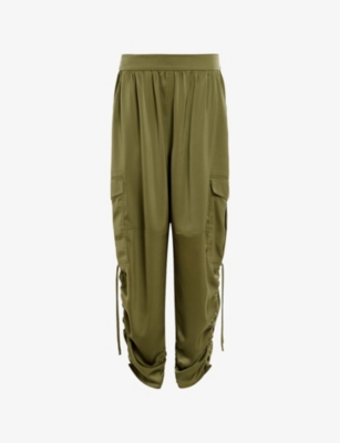ALLSAINTS: Kaye Ruched Satin Trousers