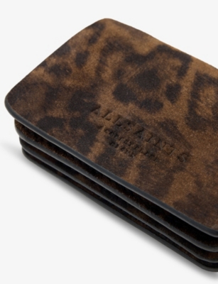 ALLSAINTS: Honore Leopard Leather Crossbody Wallet Bag