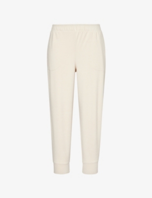 Varley Womens Cement Marl Brushed 25' Slim-cuff Stretch-woven Jogging Bottoms In Cement Marl