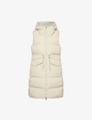 VARLEY: Irving Long hooded padded shell-down gilet
