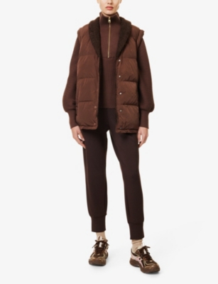 Lanville reversible padded shell-down gilet