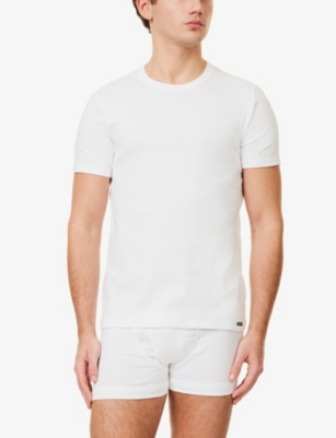 TOM FORD: Crewneck short-sleeve cotton-blend stretch-jersey T-shirt