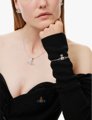 Vivienne Westwood Mens  Jewellery Mayfair Bas Relief Bundle Brass And Crystals Hamper - 3 Items Inclu In Crystal/rhodium