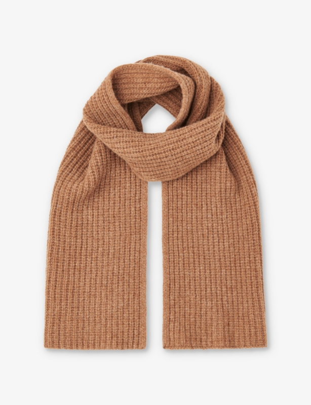 Ribbed wool scarf