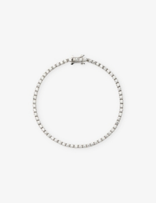 MISSOMA: Classic Tennis rhodium-plated sterling-silver bracelet