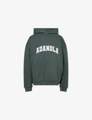 ADANOLA: Varsity Oversized Cotton-Jersey Hoody