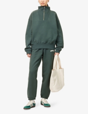 ADANOLA: ADA Tapered-Leg Cotton-Jersey Jogging Bottoms