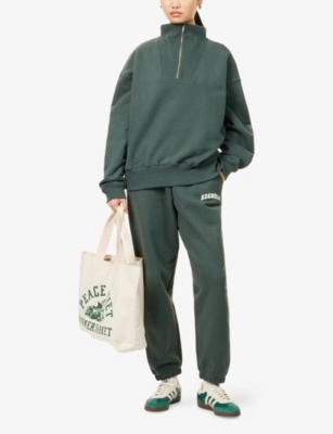 ADANOLA: Funnel-Neck Relaxed Cotton-Jersey Sweatshirt