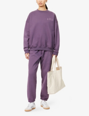ADANOLA: ADA Tapered-Leg Cotton-Jersey Jogging Bottoms