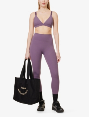 Adanola Womens Ultimate Triangle Cross-back Stretch-woven Bra Violet Purple In Violet Purple