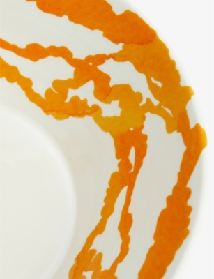 ROYAL DOULTON: 1815 Bright abstract-pattern porcelain bowl 29cm