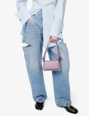Hazel Small Faux-Leather Top-Handle Bag