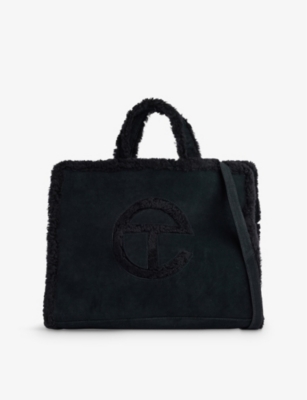 Ugg X Telfar Gender Inclusive Medium Genuine Shearling Shopper In Black