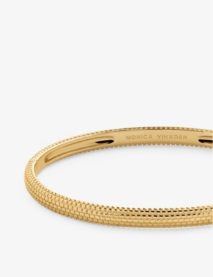 Monica Vinader Heirloom Bangle Bracelet In Yellow Gold