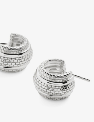 Monica Vinader Womens Heirloom Small Sterling-silver Earrings Sterling Silver In Sterling Silver