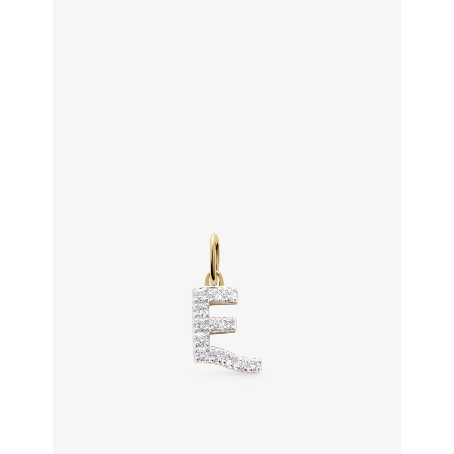 Monica Vinader E Letter 14ct Yellow-Gold and Lab-Grown Diamond Charm