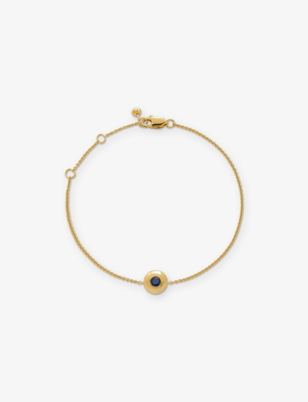 September Birthstone 18ct Gold Vermeil-Plated Sterling Silver and Sapphire Bracelet