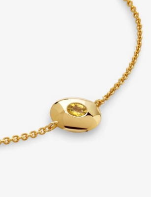 Monica Vinader Gold November Birthstone Chain Bracelet Citrine In Yellow Gold