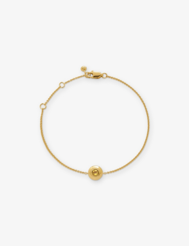 November Birthstone 18ct Gold Vermeil-Plated Sterling Silver and Citrine Bracelet