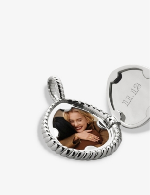 Monica Vinader Sterling Silver Deia Mini Teardrop Locket Pendant Charm In Sterling Silver