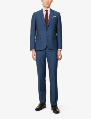 PAUL SMITH: Noted-lapel structured-shoulder tailored-fit tapered-leg wool suit