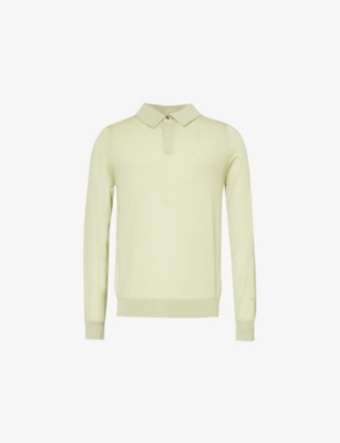 PAUL SMITH: Long-sleeve relaxed-fit merino-wool polo jumper