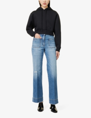 VICTORIA BECKHAM: Alina patch-pockets straight-leg mid-rise denim jeans