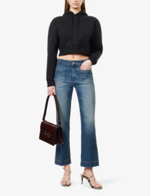 VICTORIA BECKHAM: Alina Patch-Pockets Straight-Leg High-Rise Denim Jeans